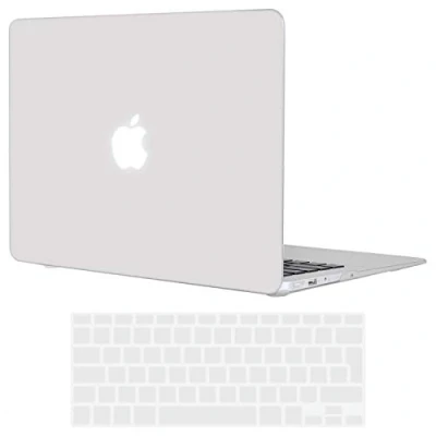 Abbildung von TECOOL Hülle für MacBook Air 13 Zoll 2017 2010 A1466 A1369, Ultradünn Schutzhülle Hartschale Matt Case Cover +EU Tastaturschutz, Nicht kompatibel mit neu 2021 2018, durchscheinend