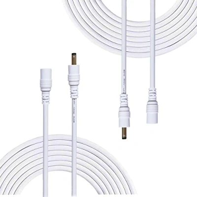 Abbildung von Liwinting 2pcs 2m/6.56Feet DC Verlängerungskabel 3.5 x 1.35mm Mann zum Weiblichen Anschlusskabel Verbinderkabel Verteiler Hohlsteckerbuchse, Energien Adapter, Drahtlose IP Kamera Weiß
