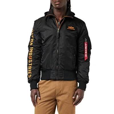 Abbildung von Alpha Industries MA1DTECSE Übergangsjacke, Herren, Größe: XL, Black/orange