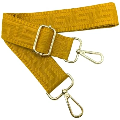 Abbildung von Verstellbarer Schultergurt für Taschen Gelb, Taschengurte zum Wechseln, Taschengurt Breit mit Karabiner Gold, 80 130 cm Tragegurt Tasche Damen Schulterriemen, Handtasche, 3.8cm, 1308