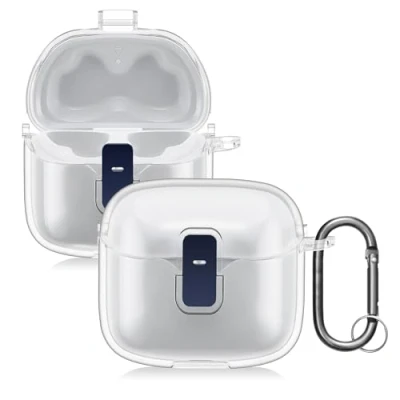 Abbildung von kwmobile Hülle kompatibel mit JBL Tune Flex Hardcover Schutzhülle Etui Case Cover Kopfhörer Transparent