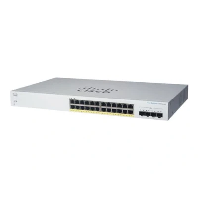 Abbildung von Cisco Switch Business 220 Series 28 Port 1GbE 195W PoE smart managed