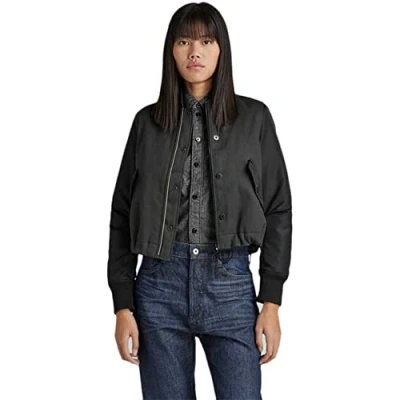 Abbildung von G STAR RAW Damen Drawstring Bomberjacke, Blau (raw denim D21951 D189 001), L