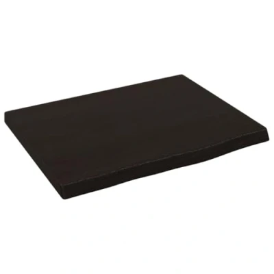 Abbildung von vidaXL Schneidebrett Waschtischplatte Dunkelbraun 40x30x2 cm Massivholz Behandelt, Eichenholz