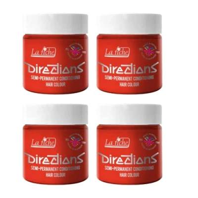 Abbildung von La Riche Directions Semipermanente Haarfarbe 100 ml Dose 4 Packung (Neon Red)
