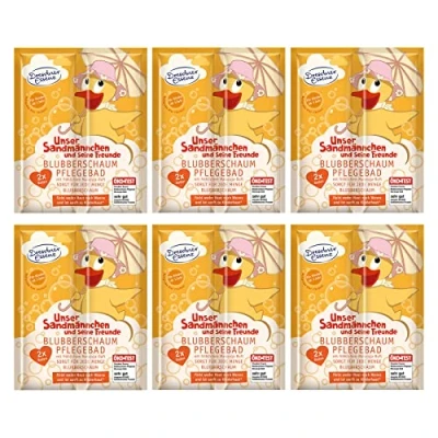Abbildung von 6er Pack Dresdner Essenz Pflegebad Sandmännchen Maracuja Duft 6 x 60 g Badezusatz vegan
