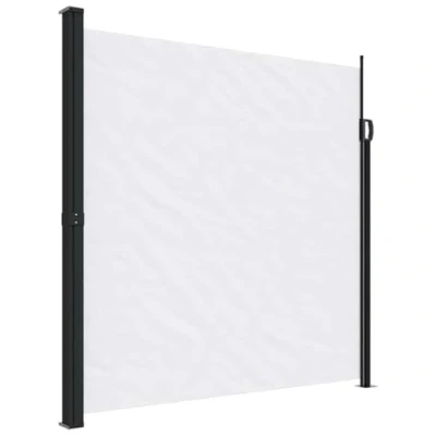 Abbildung von vidaXL Seitenmarkise, Sichtschutz Ausziehbar, Windschutz Sonnenschutz für Garten Balkon Terrasse, Seitenrollo Seitenwandmarkise, Weiß 200x600cm