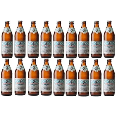 Abbildung von 18 Flaschen a 0,5L Tegernseer Hell 4,8% vol. inc. 1.44 MEHRWEG Pfand