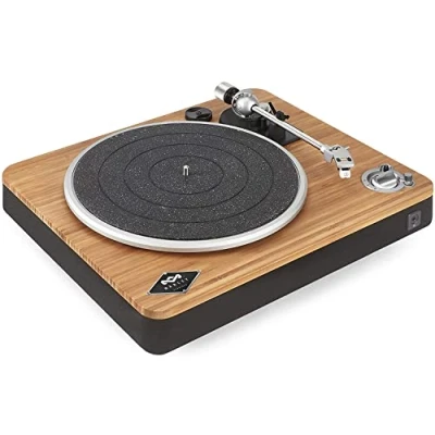 Abbildung von House of Marley Stir It Up Wireless Bluetooth Plattenspieler Bambus Nachhaltig gefertigter Vinyl Player mit Vorverstärker, Schallplattenspieler Riemenantrieb