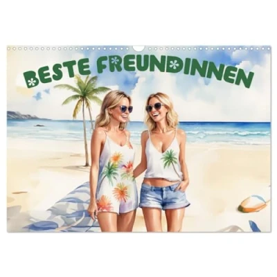 Abbildung von Beste Freundinnen (Wandkalender 2025 DIN A3 quer), CALVENDO Monatskalender