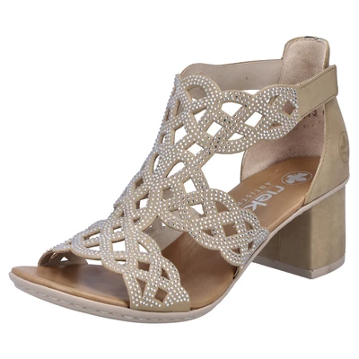 Abbildung von Rieker Riemchen Riemensandalette, Damen, Größe: 37, Beige Schuhe