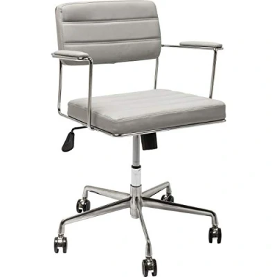 Abbildung von Kare Design Bürodrehstuhl Dottore, Grau, drehbar, kippbar, höhenverstellbarer Bürostuhl mit Rollen und Armlehnen, Home Office, Büro, 78x44x50 cm (H/B/T)