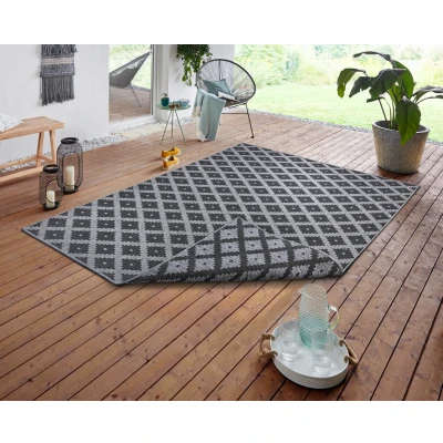 Abbildung von NORTHRUGS Teppich &quot;Nizza&quot;, rechteckig, In &amp; Outdoor, Wetterfest, Balkon, Garten, Wohnzimmer, Wasserfest