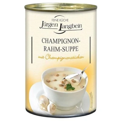 Abbildung von Jürgen Langbein Champignon Rahm Suppe, 6er Pack (6 x 400 ml)