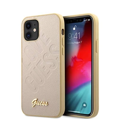 Abbildung von Guess GUHCP12SPUVQTMLBE V Quilted Collection Hülle für iPhone 12 Mini 5,4&quot; golden