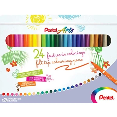 Abbildung von Pentel Arts SCS2E 24 Filzstifte, mittlere Spitze, Stück