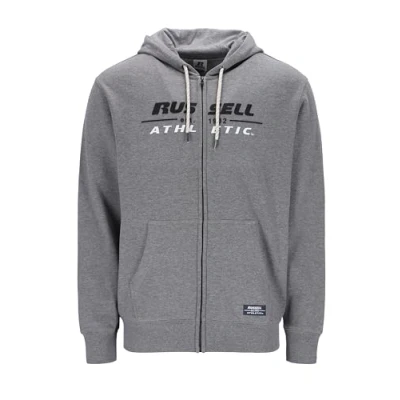 Abbildung von Russell Athletic A30552 CJ 090 Eastside Zip Through Hoody Sweatshirt Herren Collegiate Grey Marl Größe XXL