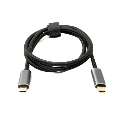 Abbildung von System S USB 3.2 Gen 2 100 cm Kabel Typ C Stecker zu geflochten 20 Gbit/s W Adapter