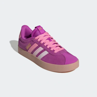 Abbildung von adidas Vl Court 3.0 Shoes Damen Schuhe, Flash Pink Bliss Gold Met, 37 1/3 EU