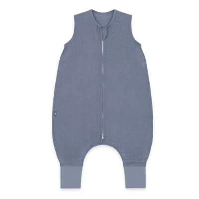 Abbildung von emma &amp; noah Baby Schlafsack mit Füßen 0.5 TOG, Leinen Beinen für den Sommer, 100% Leinen, OEKO TEX Zertifiziert, Stampelsack Neugeborene (Essential Blau, 70 cm)