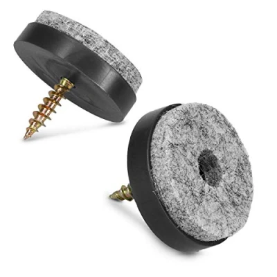 Abbildung von Navaris Möbelfuß 50x Filzgleiter mit Schraube, Bodenschutz für Möbel, rund, 28 mm, (50 St)