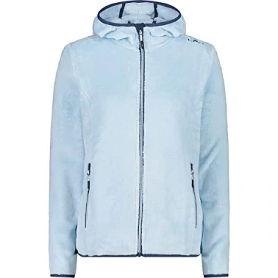 Abbildung von CMP Damen Highloft Fleecejacke mit fester Kapuze, Kristallblau, D38