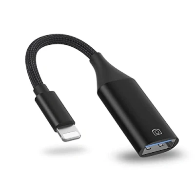 Abbildung von IVSHOWCO USB Kamera Adapter füriPhone, Ziel OTG Kabeladapter für Pad, unterstützt Flash Laufwerk, Kartenleser, Maus, Tastatur, MIDI.