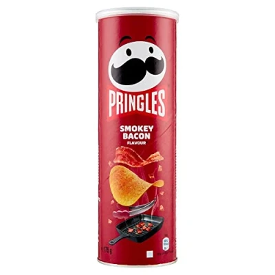 Abbildung von 12x Pringles Smokey Bacon Flavour 175g der unwiderstehliche Snack in praktischen Dose knackige Chips mit Geschmack + Italian Gourmet Polpa 400g