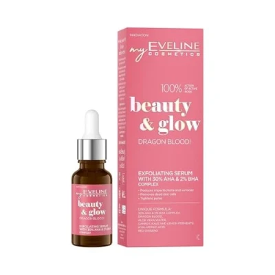 Abbildung von Eveline Cosmetics Beauty &amp; Glow Exfoliating Serum mit AHA 30% BHA 2% Komplex, 18 ml