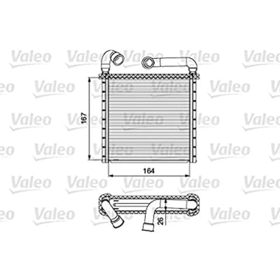 Abbildung von VALEO 811506 Wärmetauscher VOLKSWAGEN: Golf 7 Schrägheck, Variant, Passat B8 SKODA: Octavia 3 Combi, Schrägheck kfzteile,