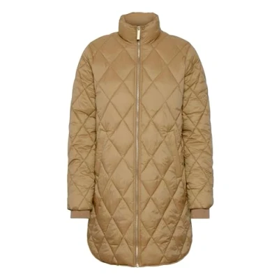 Abbildung von PART TWO Damen Women&#039;s Jacket Quilted Casual Fit High Collar Mid thigh Length Zipper Oberbekleidung, Ermine,