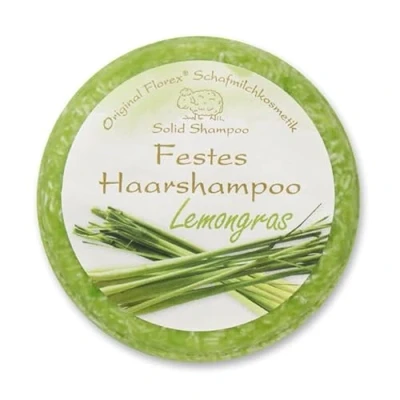 Abbildung von Florex Schafmilch festes Haarshampoo Lemongras Naturprodukte 58g Haarwaschseife Shampoo tägliche Haarwäsche
