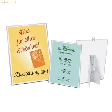 Abbildung von VELOFLEX 3403000 Plakatständer, DIN A3, transparent, 1 Stück