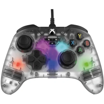 Abbildung von snakebyte Gamepad RGB X transparent lizenzierter, kabelgebundener Xbox Series XS &amp; PC Controller, präzise Hall Effect Sensoren, Beleuchtung (Transparent)