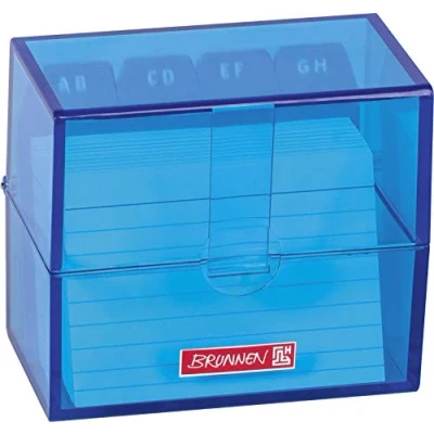 Abbildung von Brunnen 102058033 Karteikasten, 8, 5 x 7, 4, 8 cm (für A8 Karteikarten), Polystyrol, azur, Colour Code