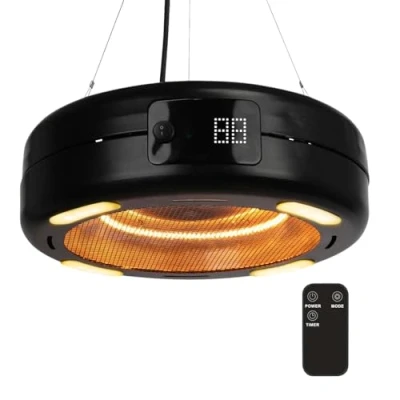 Abbildung von Home&amp;gt it® Terrassenheizer mit Licht zum Aufhängen 1500 Watt