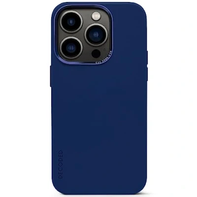 Abbildung von Decoded Premium Silikon Handyhülle iPhone 14 Pro Getestet von Apple Anti Bakteriell Extra Schutz Stoßdämpfend Schutzhülle Rundumschutz Handy Hülle Blau