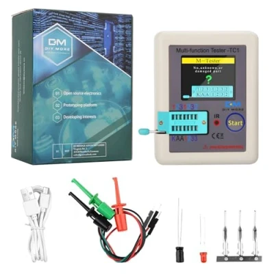 Abbildung von diymore LCR Transistor Tester ESR Meter Induktivität Kapazität Multifunktionstester TFT TC1 für Diode Triode Kondensator Widerstand NPN PNP