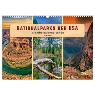 Abbildung von Nationalparks der USA atemberaubend schön (Wandkalender 2025 DIN A3 quer), CALVENDO Monatskalender