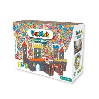 Abbildung von PlayMais® MOSAIC BIG WORLD CASTLE Bastel Set für Kinder ab 3 Jahren Motorik Spielzeug mit 8.000 Basteln &amp; Lernen + Fördert Kreativität Feinmotorik………