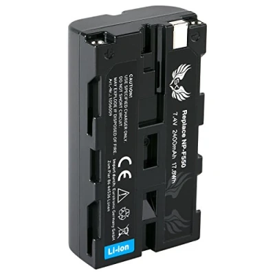 Abbildung von SK Akku Ersatz für Sony NP F550 / 2400mAh F530 F750 F770 F960 F970 F980 // Blitzgeräte Videoleuchten Fieldmonitore