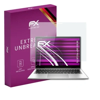 Abbildung von atFoliX Glasfolie kompatibel mit HP Elite x360 830 G9 Panzerfolie, 9H Hybrid Glass FX Schutzpanzer Folie
