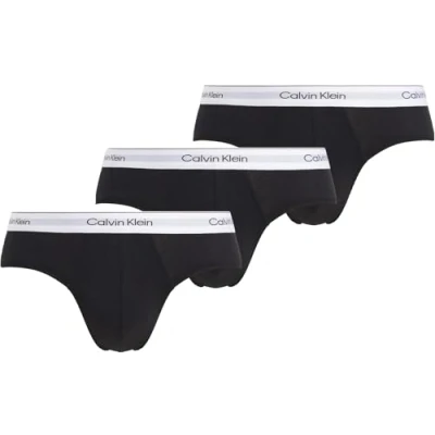 Abbildung von Calvin Klein Underwear Modern Stretch HIP Brief 3 PACK Slip, Herren, Größe: Medium, Black