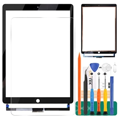 Abbildung von SRJTEK Ersatz für iPad Pro 12.9 2017 2nd 2 Bildschirm A1671 A1670 Touchscreen Digitizer Panel Glas Sensor (kein LCD Display) (schwarz)