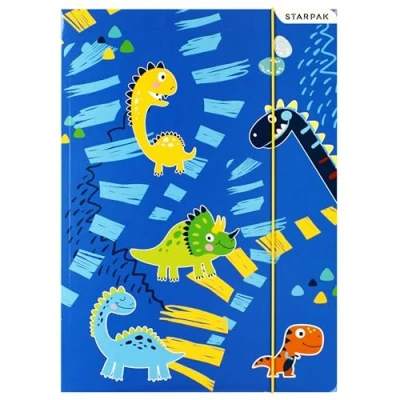 Abbildung von DINOSAURIER STARPAK LAMINIERT Sammelmappe mit Gummizug A4 für Jungen (Dinosaurier B)