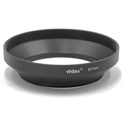 Abbildung von vhbw Gegenlichtblende Weitwinkel passend für Fuji/Fujifilm XF 16mm F1.4 R WR, 18 135mm F3.5 5.6 LM OIS WR Objektiv Metall 67mm schwarz