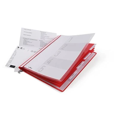 Abbildung von Durable Personalhefter mit Deckblatt und Taben, 5 Unterteilungen, inkl. Hängeschiene, 1 Stück, rot, 255403