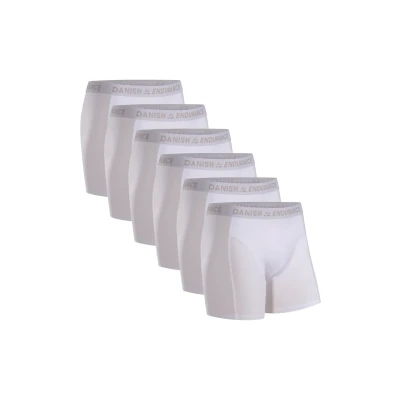 Abbildung von Danish Endurance 6 PACK Classic Boxershorts, Herren, Größe: Large, White