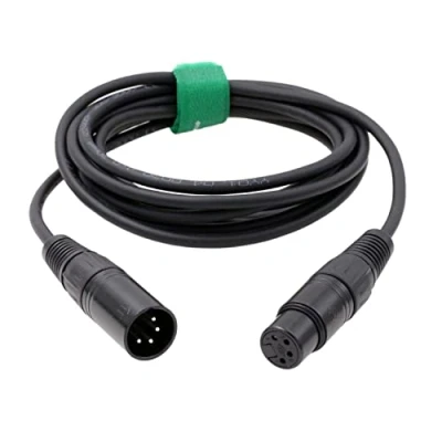 Abbildung von HangTon 4 poliger XLR Stecker auf Buchse, polig, Mikrofon, Recorder, Kopfhörer, Verstärker, symmetrisches Audiokabel (4 m)