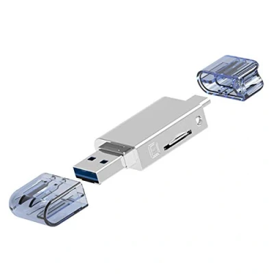 Abbildung von Cablecc USB C/USB 2.0 auf NM Nano Speicherkarte und TF Micro SD Kartenleser für Huawei Smartphone Laptop